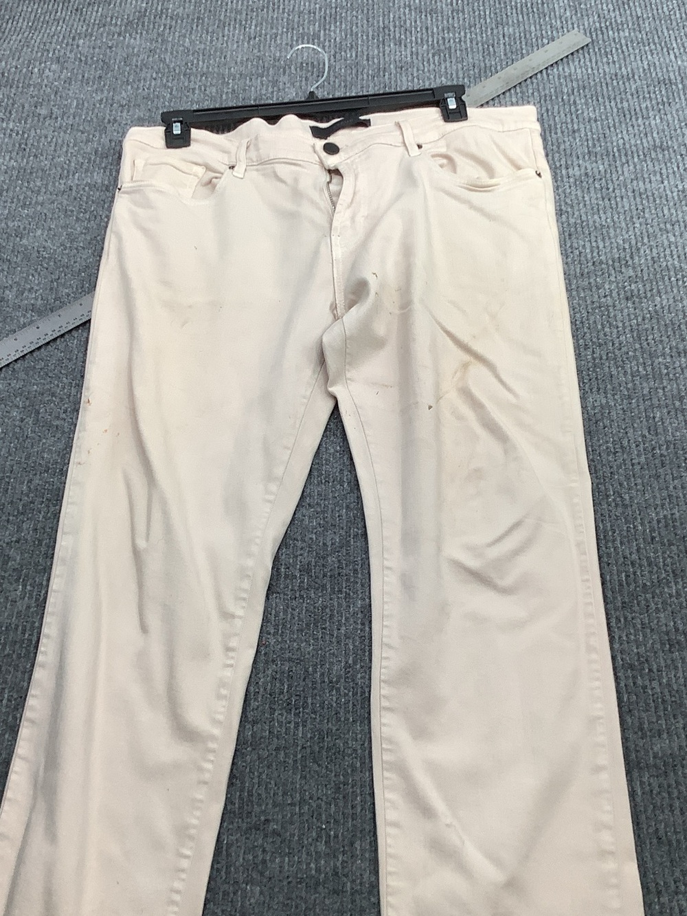 J Brand Men's Relaxed Cream Jeans